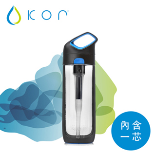 KOR NAVA filter 隨身濾水瓶 黑藍/650ml(內附濾芯*1)