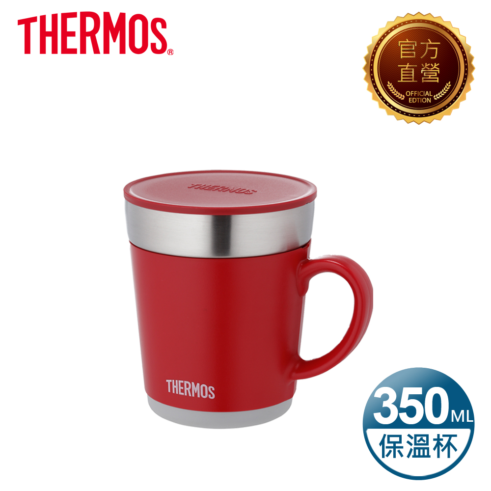 【THERMOS 膳魔師】304不鏽鋼真空保冰保溫杯0.35L(紅色) (JDC-350-R)