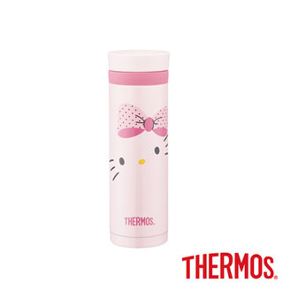 THERMOS膳魔師 Hello Kitty不鏽鋼真空保溫杯0.3L(JNC-300KT-PK)粉紅緞帶篇