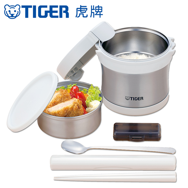 (tiger)Tiger Tiger Brand Stainless Steel Insulated Lunch Box_2 bowls of rice (LXBA100) PChome