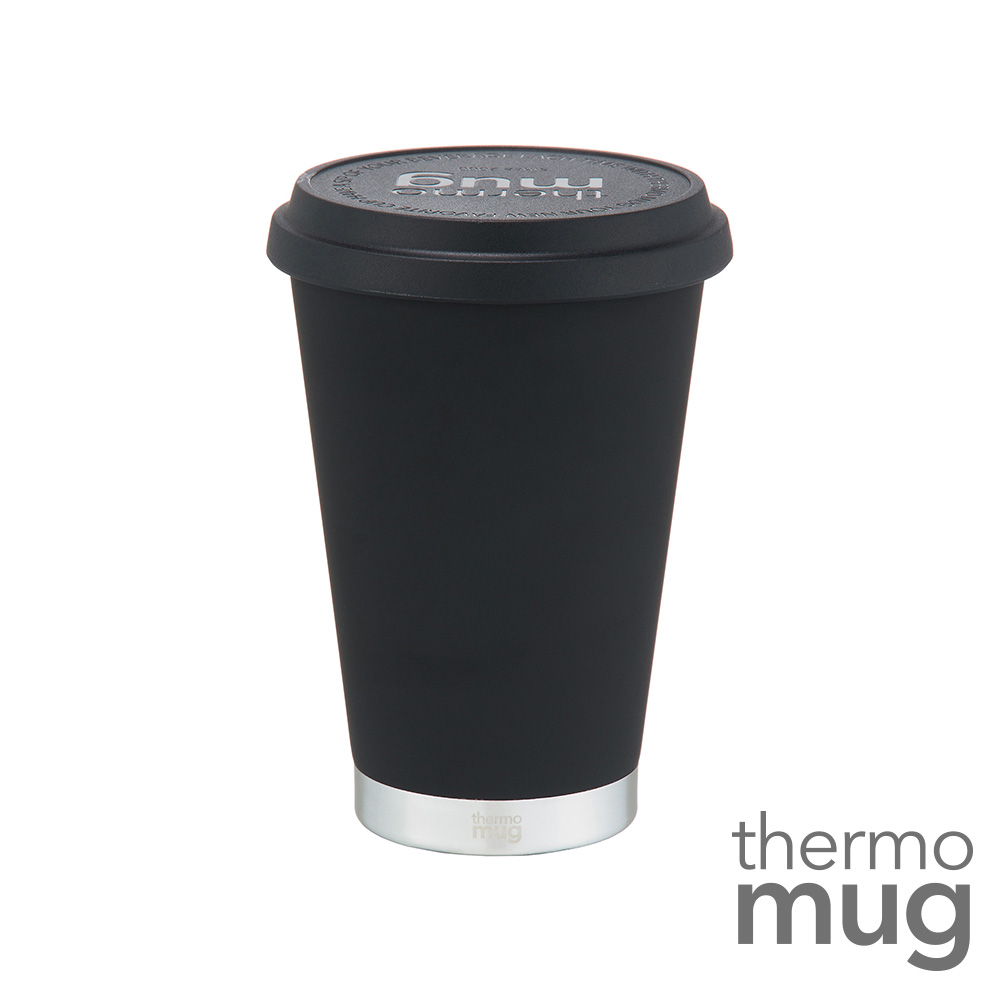 ◤日本人氣最火紅的隨行杯◢Thermo Mug【大口徑保溫隨行杯】低調黑 (鈴木太太公司貨)