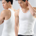 【Shaper MAN】肌力機能衣 男性塑身衣-背心/白