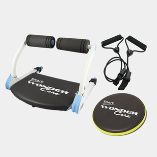 Wonder Core Smart 全能輕巧健身機「糖霜藍」+扭腰盤(綠)+拉力繩