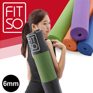 【FIT SO】PVC瑜珈墊6mm(藍/紫/橘/綠)