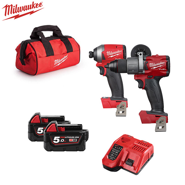 milwaukee 美沃奇 18V鋰電無碳刷起子機+電鑽組合(M18FID2+FPD2-502)