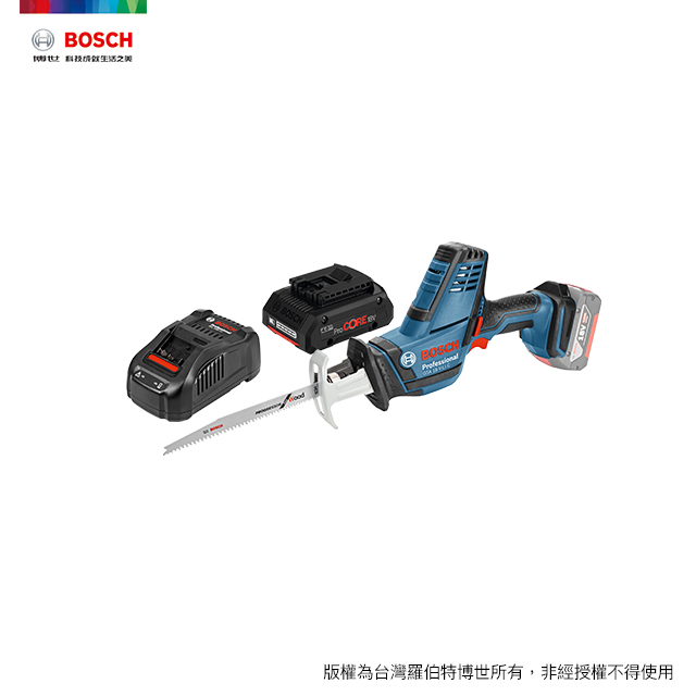 修繕之人▼原$10250BOSCH 18V 超核芯鋰電軍刀鋸 GSA 18 V-LI C 4.0Ah 套裝組