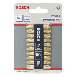 BOSCH十字金色起子頭65mm(10入)