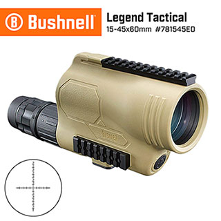 (福利品)【美國 Bushnell】Legend Tactical 15-45x60mm ED螢石FLP戰術觀靶型單筒望遠鏡 781545ED