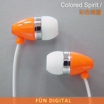 FUNDIGITAL 彩色精靈內耳式耳機-橘精靈