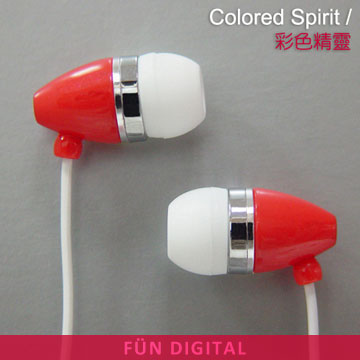 FUNDIGITAL 彩色精靈內耳式耳機-紅精靈