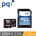 PQI 勁永 128GB microSDXC UHS-1高速記憶卡 (含轉卡)