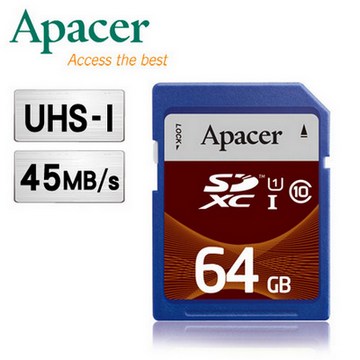 Apacer宇瞻 64GB SDXC UHS-I Class10 記憶卡