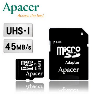 Apacer宇瞻 16GB MicroSDHC UHS-I Class10 記憶卡
