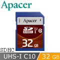 Apacer宇瞻 32GB SDHC UHS-I Class10 記憶卡