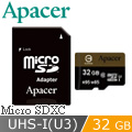 Apacer宇瞻 32GB MicroSDHC UHS-I U3 R95M/W85M高速記憶卡
