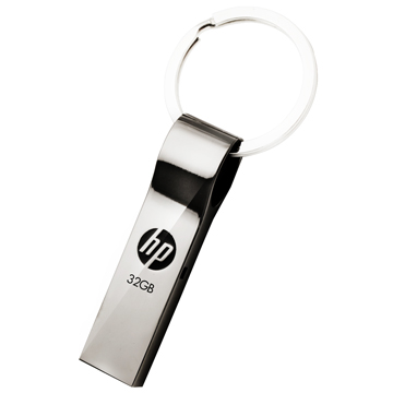 HP惠普32GB 鋅合金 鑰匙圈防水隨身碟 v285w