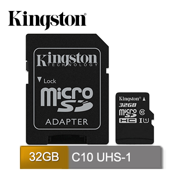 金士頓 Kingston MicroSDHC Class10 UHS-I 32GB 記憶卡 (SDC10G2/32GB) 二入組