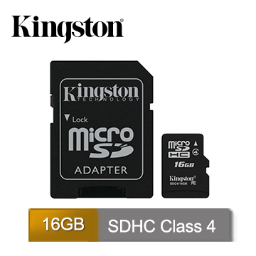 金士頓 Kingston MicroSDHC C4 16GB 記憶卡 (SDC4/16GB)-10入組
