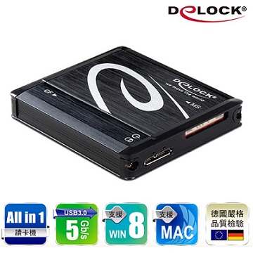 Delock USB3.0 Type A™ all-in-1讀卡機-91705