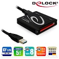 Delock USB3.0〉CFⅠ/Ⅱ讀卡機-91695