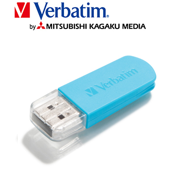 Verbatim 威寶 Mini USB 粉系列隨身碟 16GB 藍色