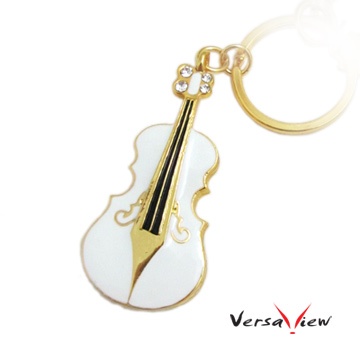 VersaView彩釉系列-黃金白釉小提琴造型隨身碟8G
