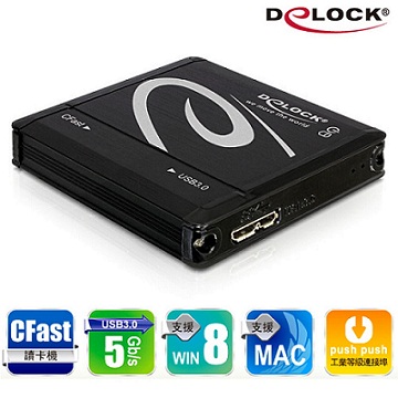 Delock Type C™ 轉CFast 2.0 讀卡機-91736