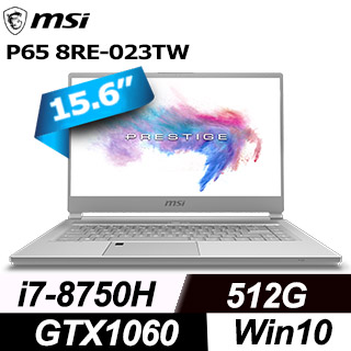 MSI微星 P65 8RE-023TW(i7-8750H/16GB/512G SSD/GTX 1060 With Max-Q Design-6G/ Win10)筆電