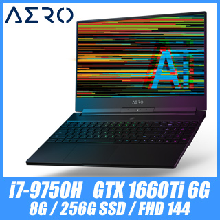 GIGABYTE AERO 15 Classic 電競筆電(i7-9750H/GTX 1660 Ti 6G/8G/256G SSD/Win10/FHD/144Hz)