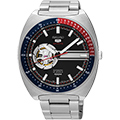 SEIKO 精工5號 復刻鏤空機械手錶-黑/44mm 4R38-01K0D(SSA329J1)