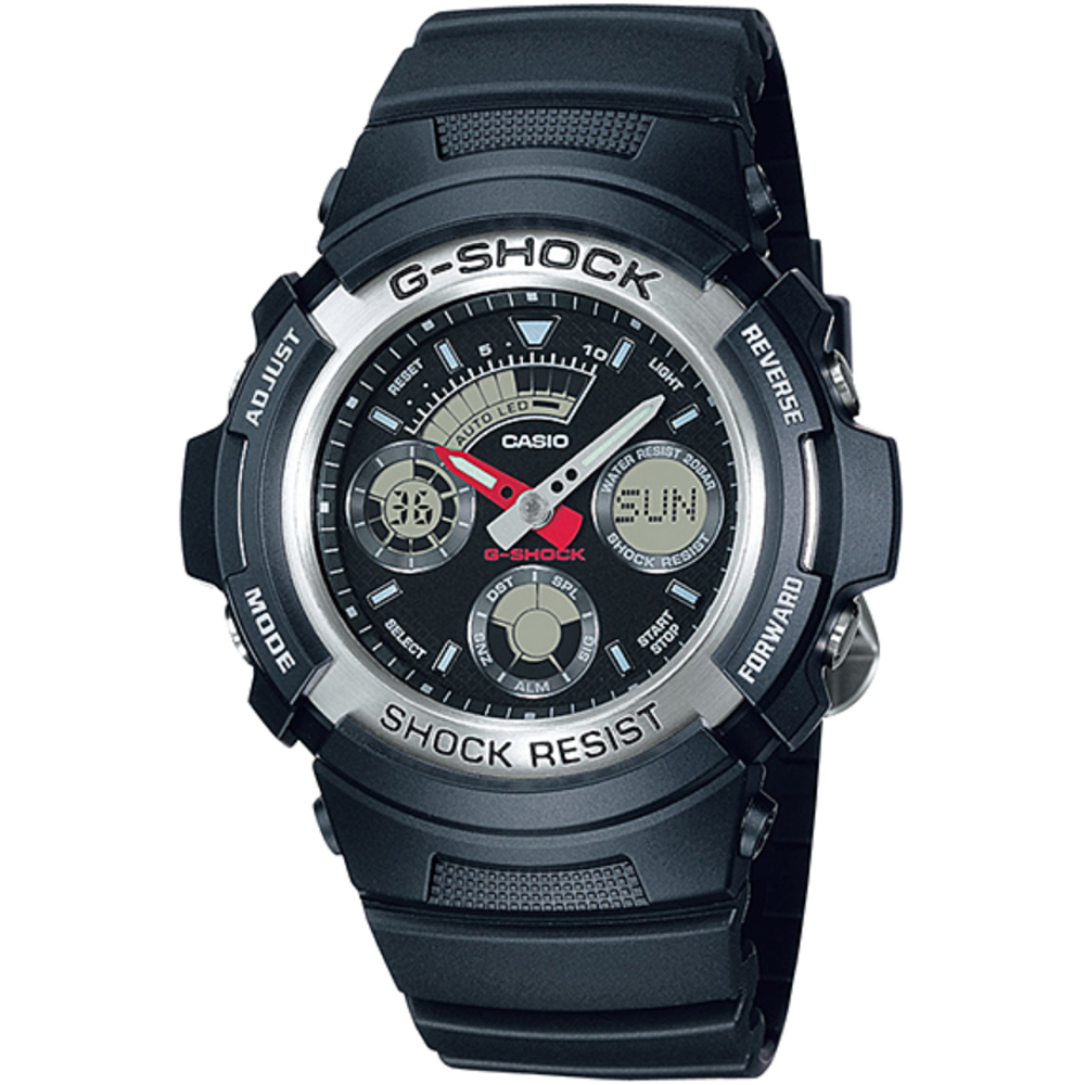 【CASIO】 G-SHOCK競速魅力賽車雙顯錶(銀)