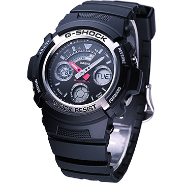 CASIO G-SHOCK疾速黑鷹賽車雙顯錶