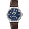 【TIMEX】天美時復刻University系列學院風手錶 (藍/咖啡 TXT2P96600)