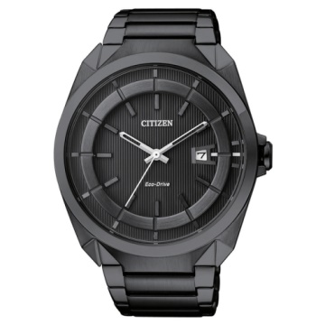 CITIZEN Eco-Drive 經典型男風采全黑鋼AW1015-53E