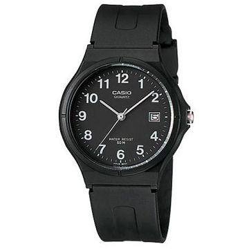 CASIO 超輕薄感時尚指針錶-數字黑面