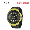 JAGA AQ1080-F 亮彩冷光防水指針錶-綠
