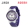 JAGA AQ68-DJ 色彩繽紛夜光防水指針錶-白紫