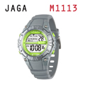 JAGA 捷卡 M1113-C 動感亮眼時尚 多功能電子錶-灰色
