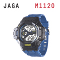 JAGA 捷卡 M1120-EA 超越時空 多功能電子錶-藍黑