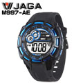 JAGA M997-AE帥氣有勁多功能運動電子錶-黑藍