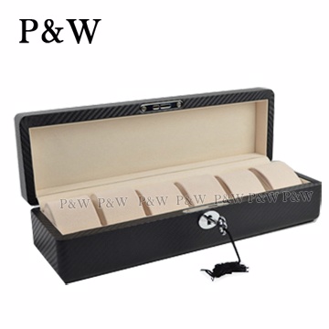 【P&W名錶收藏盒】【碳纖維紋】 手工精品 6只裝錶盒