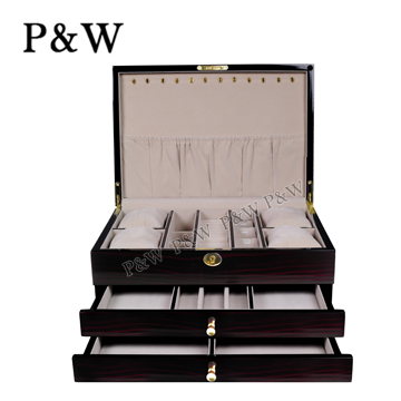 【P&W珠寶收藏盒】 【手工精品】 木質鋼琴烤漆 首飾盒