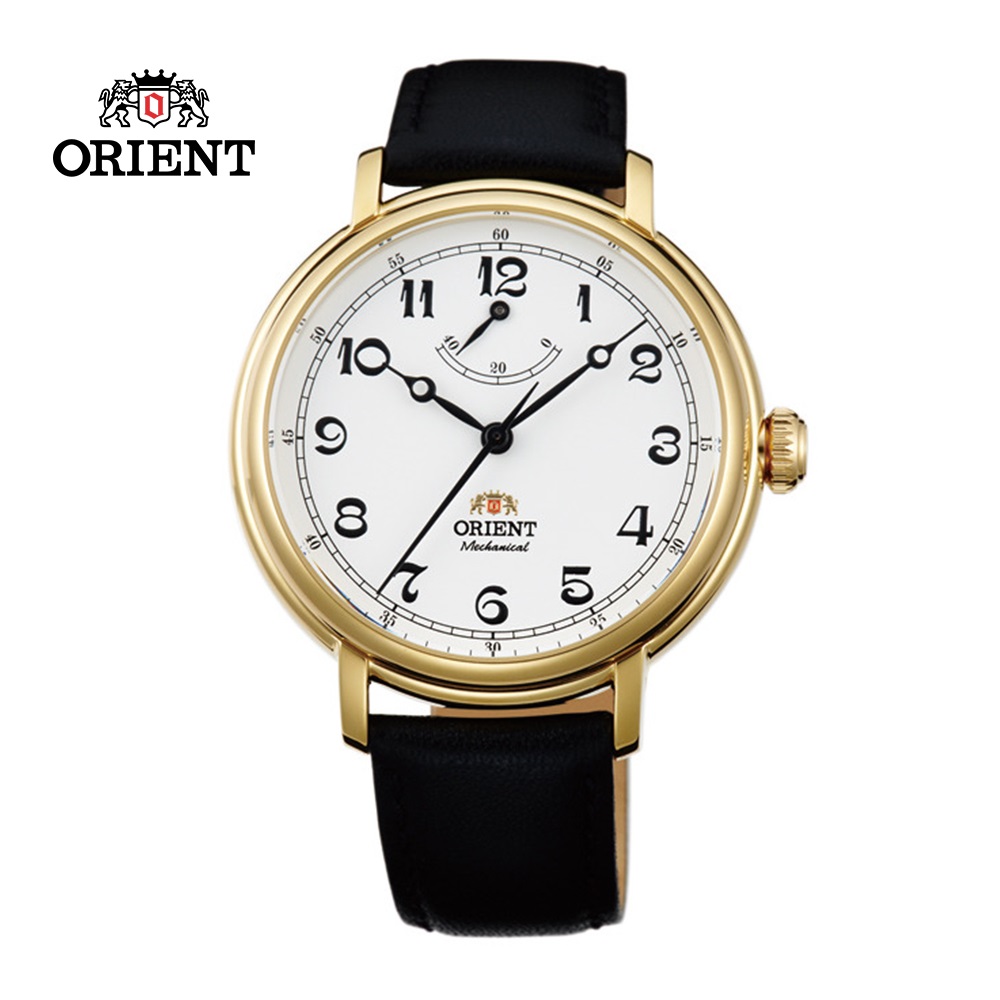 ORIENT 東方錶 POWER RESERVE系列 經典復古手動上鍊機械錶 皮帶款 FDD03001W 金色 - 40mm