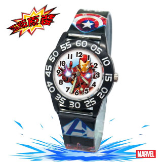 【Marvel漫威】復仇者聯盟數字兒童錶-黑色_正義鋼鐵人