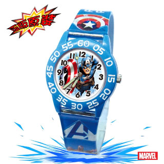 【Marvel漫威】復仇者聯盟數字兒童錶-藍色_強悍美國隊長