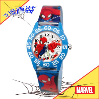 【Marvel漫威】復仇者聯盟數字兒童錶-藍色_蜘蛛人出任務