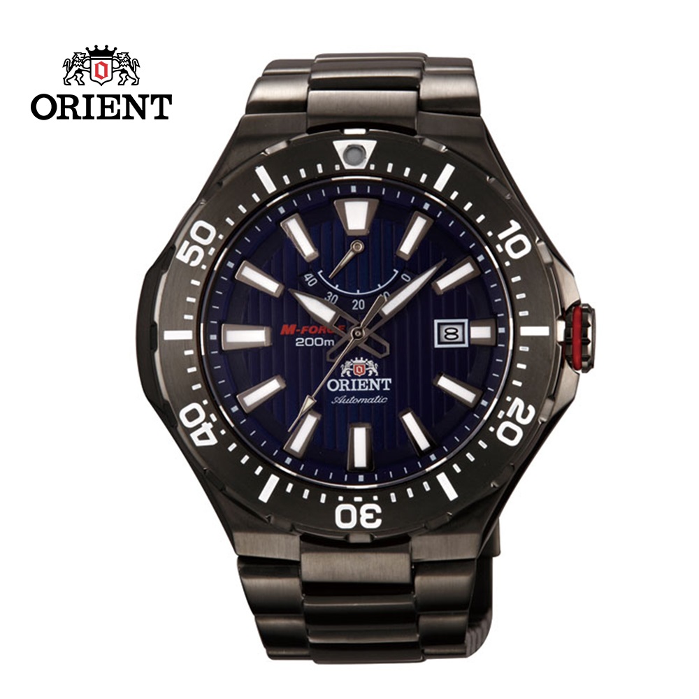 ORIENT 東方錶 M-FORCE FOR AIR DIVING系列 潛水機械錶 鋼帶款 SEL07001D 藍色 - 49.1mm