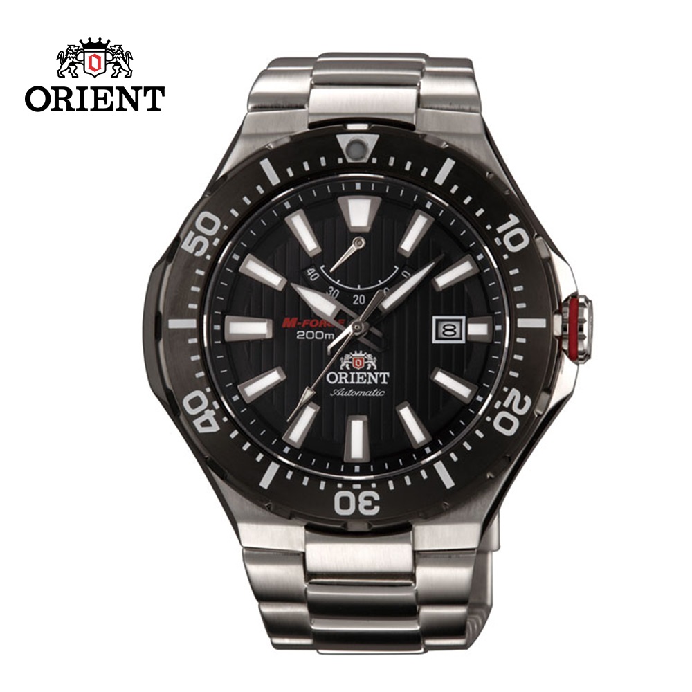 ORIENT 東方錶 M-FORCE FOR AIR DIVING系列 潛水機械錶 鋼帶款 SEL07002B 黑色 - 49.1mm