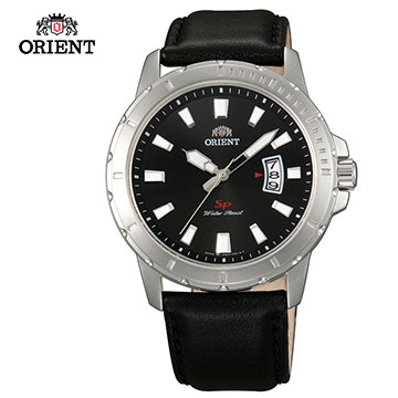 ORIENT 東方錶 SP 系列 日期顯示運動石英錶 皮帶款 FUNE2009B 黑色 - mm