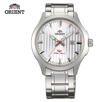 ORIENT 東方錶 SP 系列 日期顯示運動石英錶 鋼帶款 FUNE4004W 白色 - mm